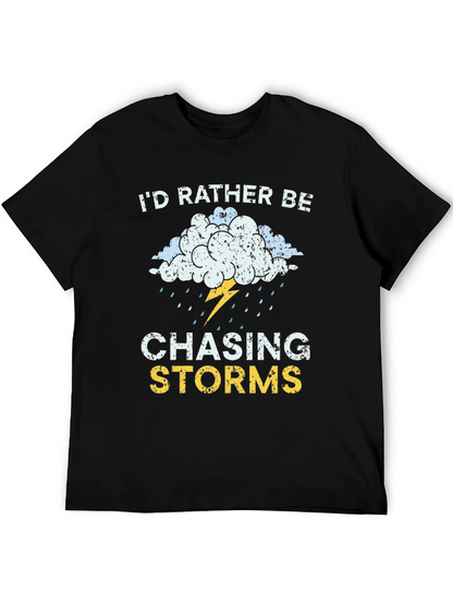 Camiseta Negra Cazador de Tormentas para Aventura