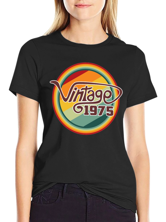 Camiseta Vintage 1975 Negra para Hombre