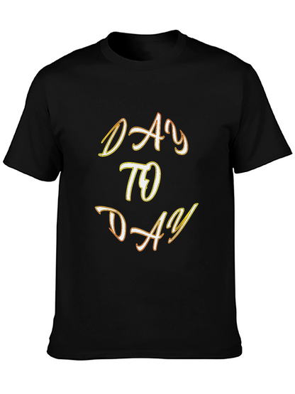 Camiseta Negra con Diseño Day to Day