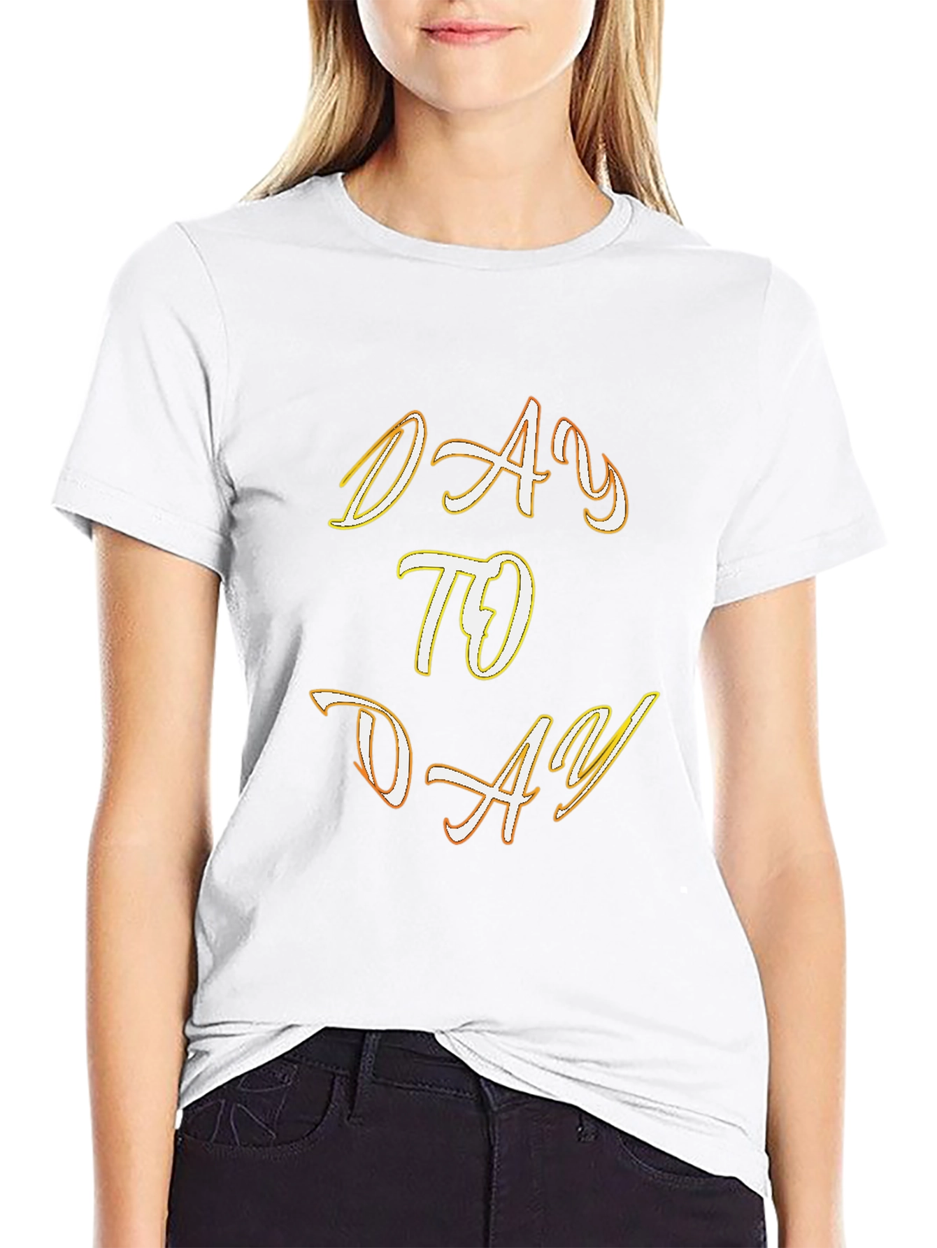 Camiseta Negra con Diseño Day to Day