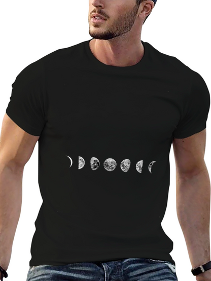 Camiseta Negra Fases Lunares