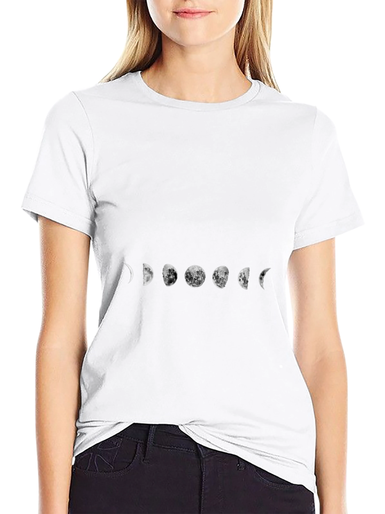Camiseta Negra Fases Lunares