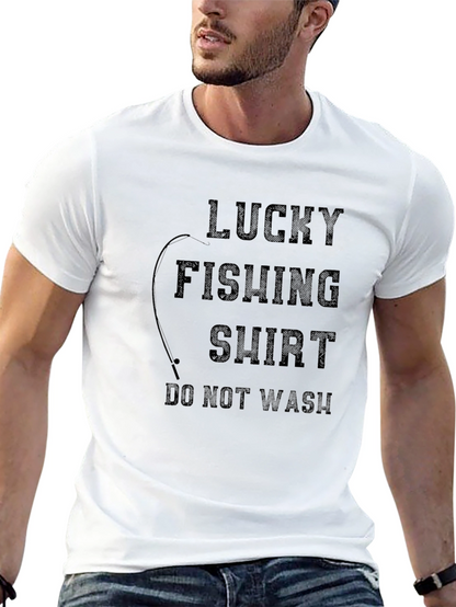 Camiseta Negra de Pesca de la Suerte