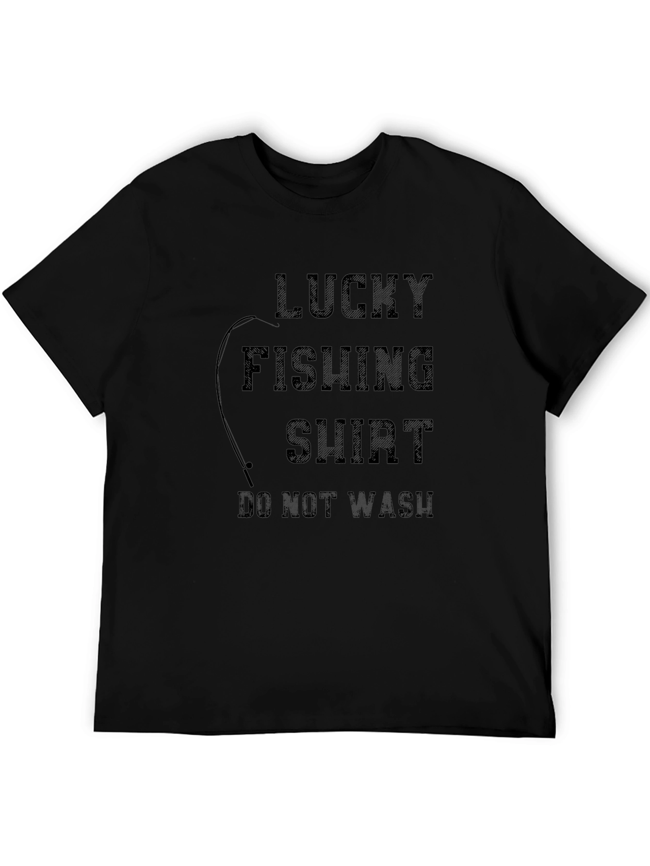 Camiseta Negra de Pesca de la Suerte