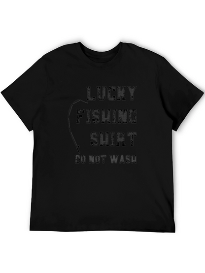 Camiseta Negra de Pesca de la Suerte