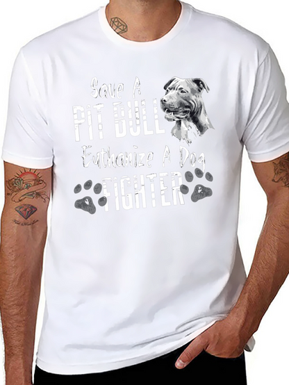 Camiseta Negra Salva un Pit Bull