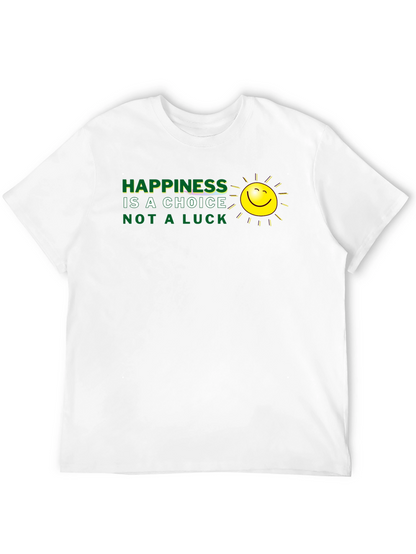 Camiseta Negra: La felicidad es una elección no suerte