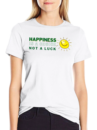 Camiseta Negra: La felicidad es una elección no suerte
