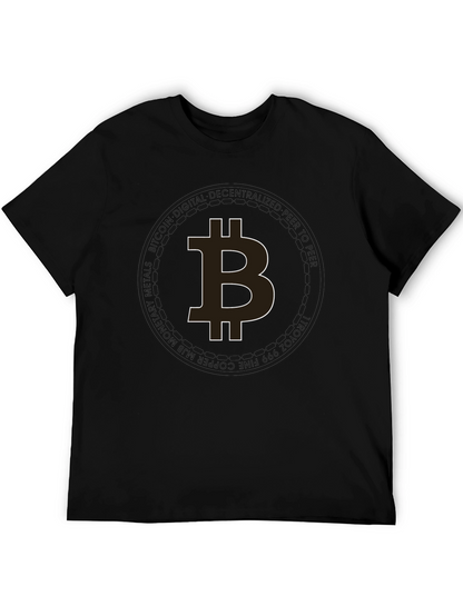 Camiseta Negra Bitcoin para Hombre