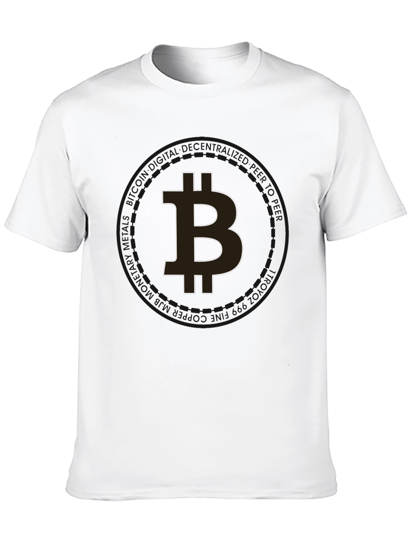 Camiseta Negra Bitcoin para Hombre
