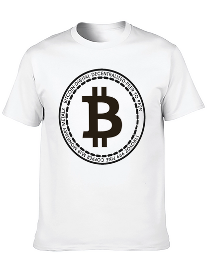 Camiseta Negra Bitcoin para Hombre