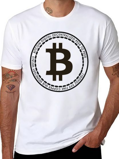 Camiseta Negra Bitcoin para Hombre