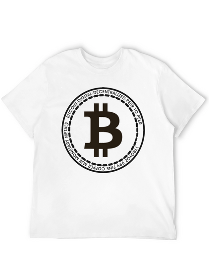 Camiseta Negra Bitcoin para Hombre