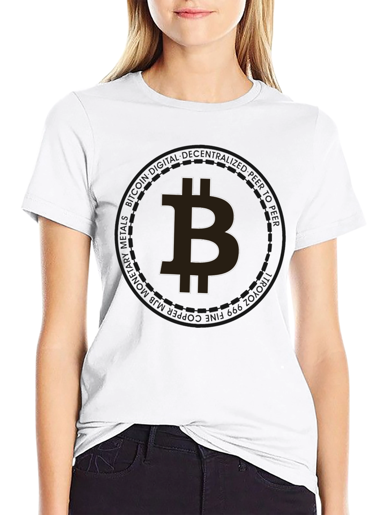 Camiseta Negra Bitcoin para Hombre