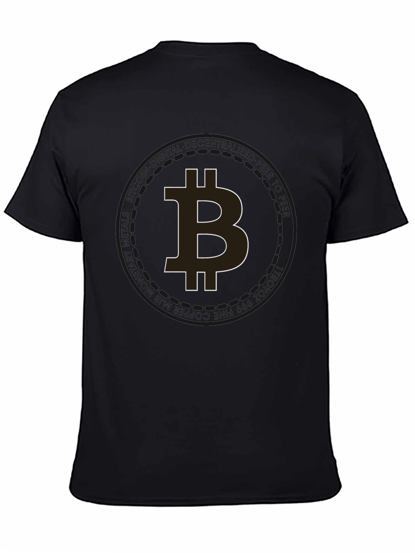Camiseta Negra Bitcoin para Hombre
