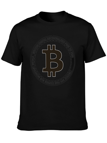 Camiseta Negra Bitcoin para Hombre