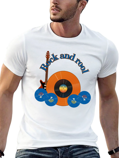 Camiseta Negra Rock and Rool para Hombre