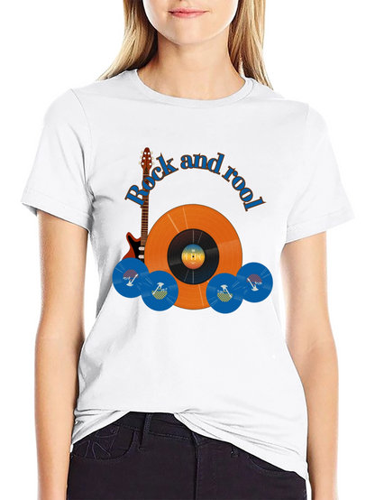 Camiseta Negra Rock and Rool para Hombre