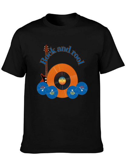 Camiseta Negra Rock and Rool para Hombre