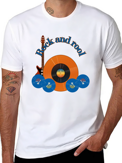 Camiseta Negra Rock and Rool para Hombre