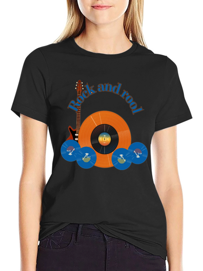 Camiseta Negra Rock and Rool para Hombre