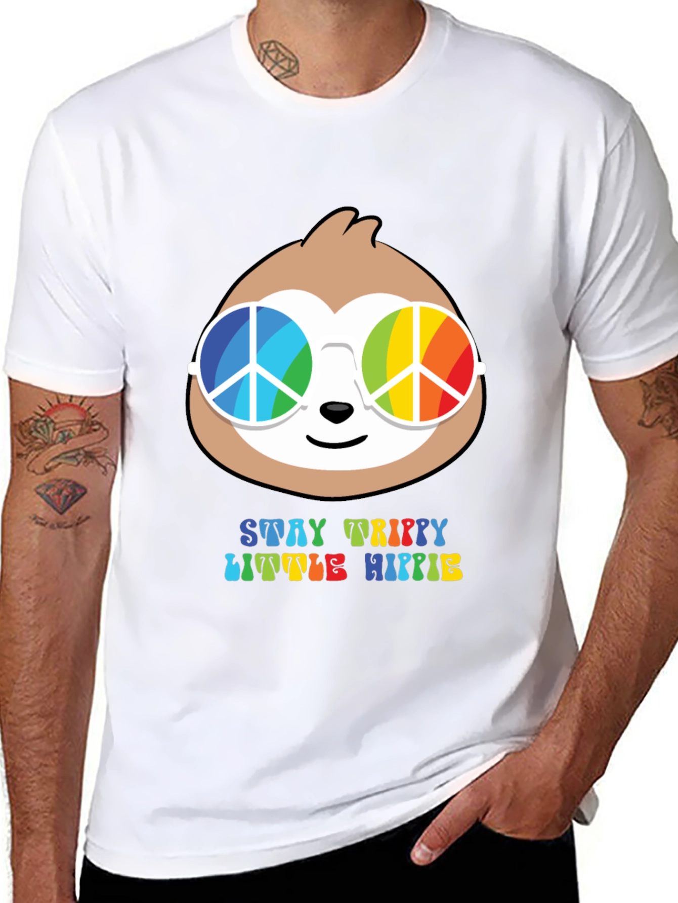 Camiseta Hombre Stay Trippy Little Hippie