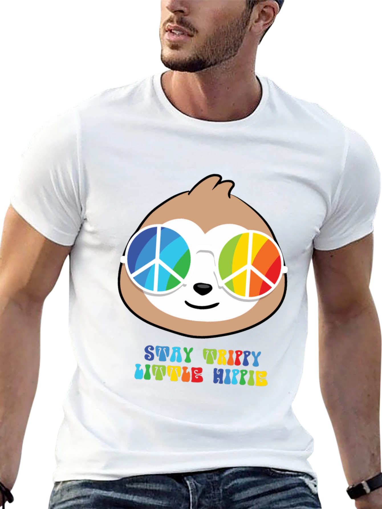 Camiseta Hombre Stay Trippy Little Hippie