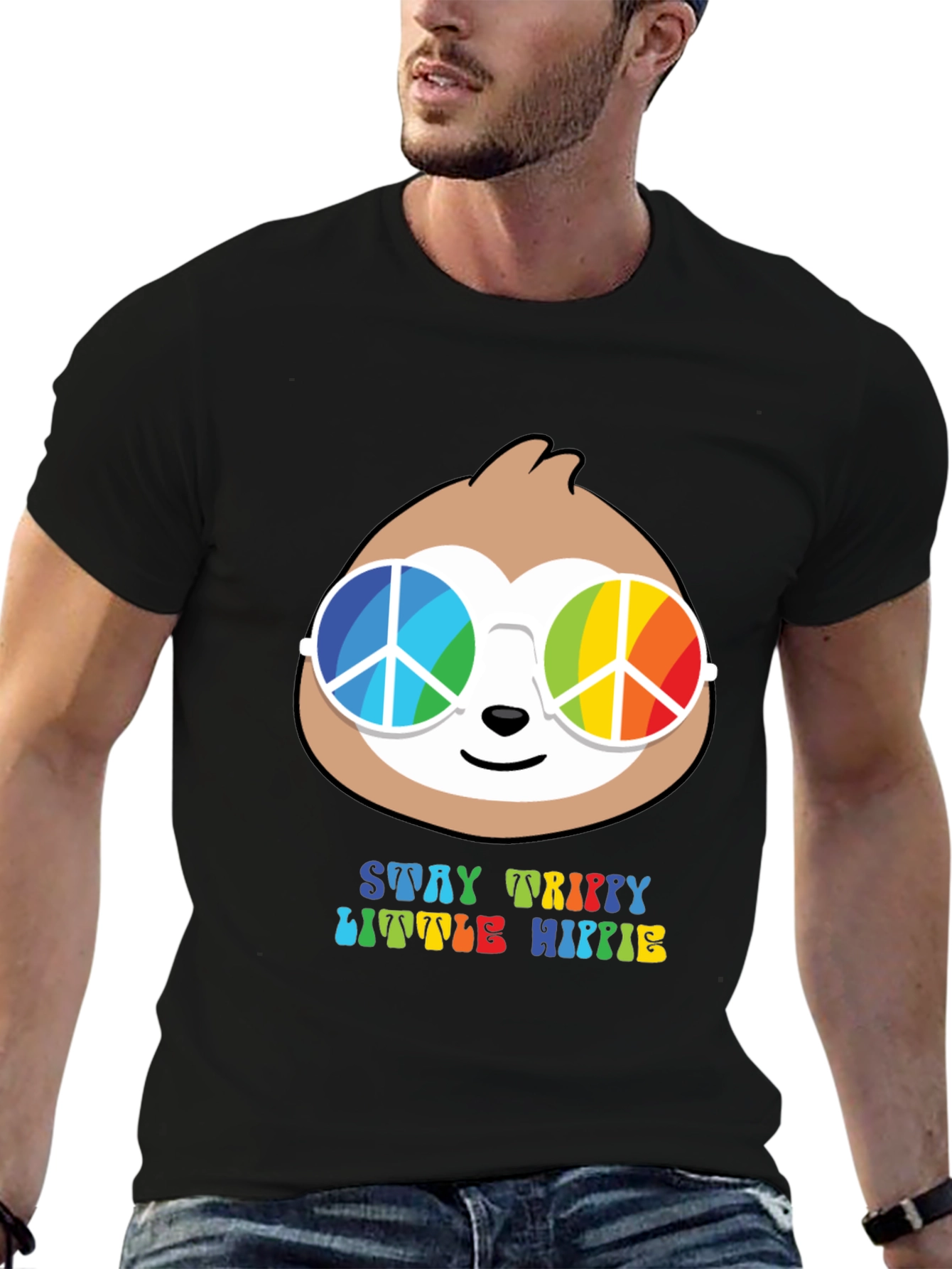 Camiseta Hombre Stay Trippy Little Hippie