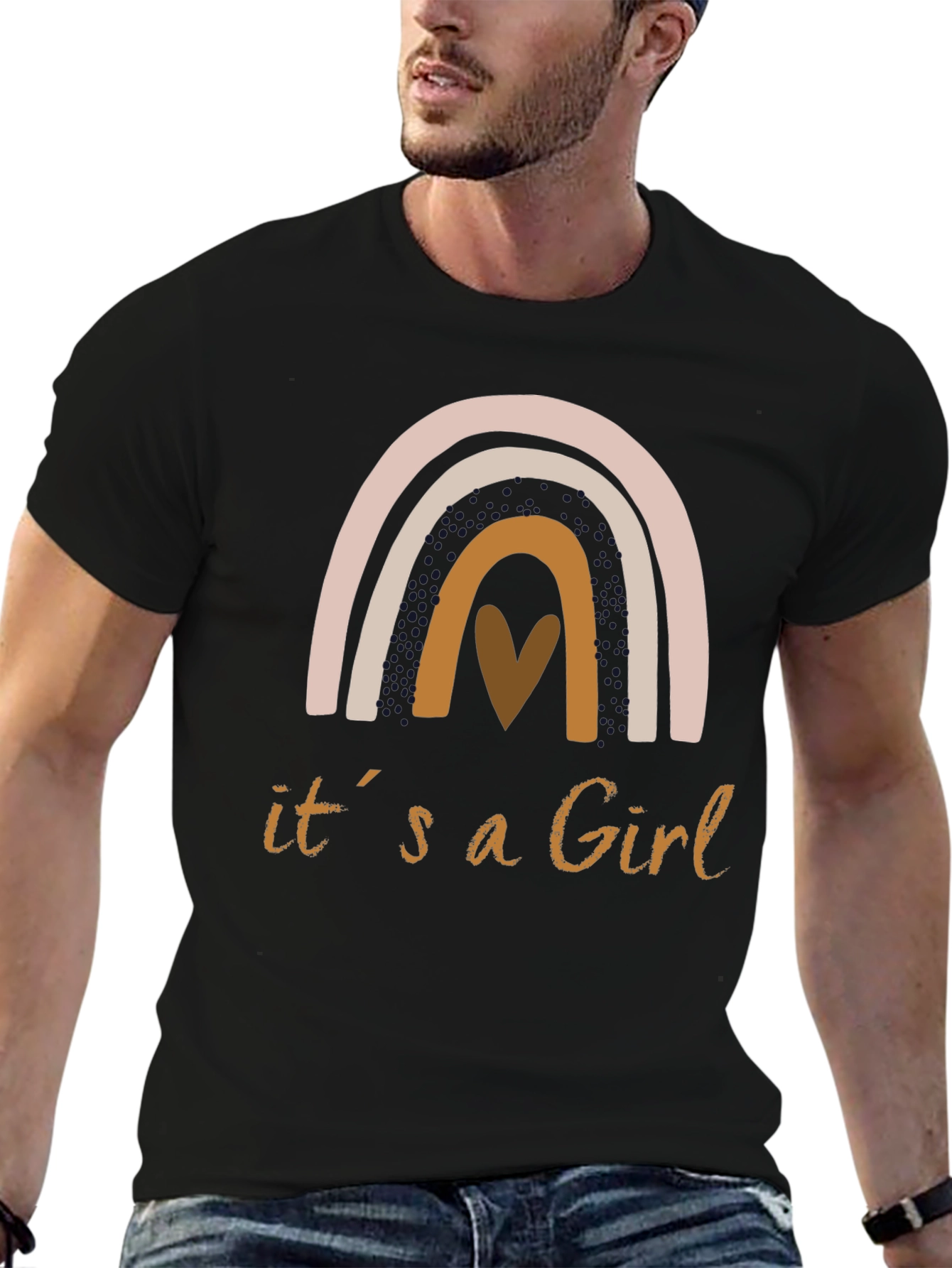 Camiseta Es una Niña con Arcoíris Boho