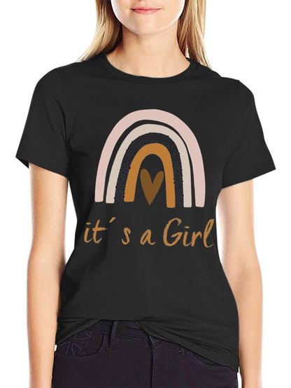 Camiseta Es una Niña con Arcoíris Boho