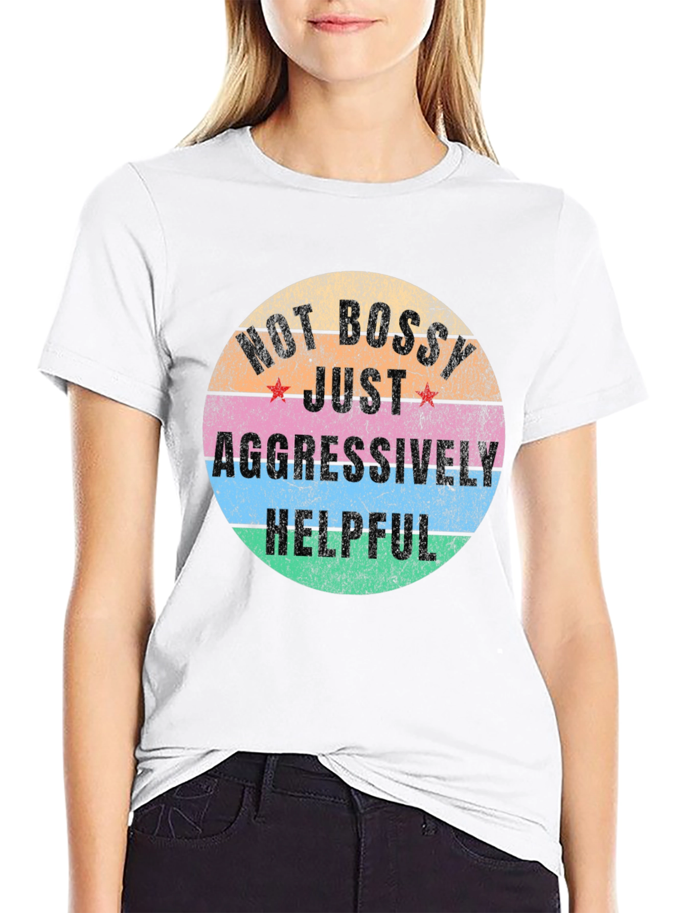 Camiseta Unisex No Bossy Just Aggressively Helpful