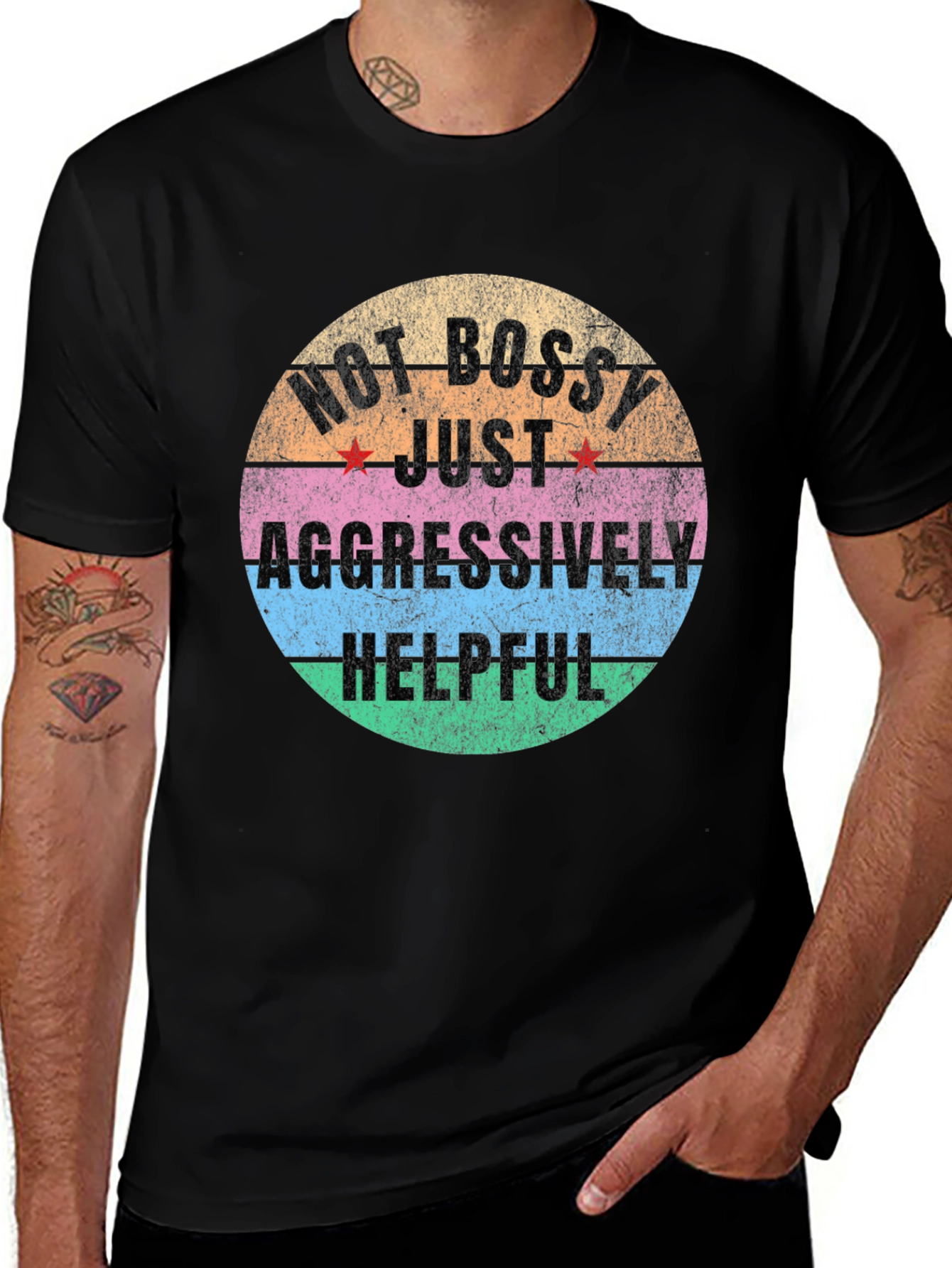 Camiseta Unisex No Bossy Just Aggressively Helpful