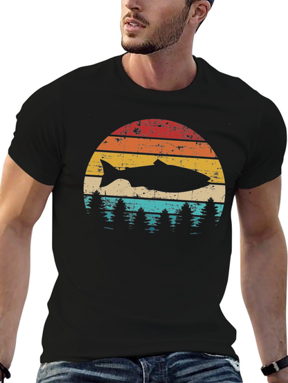Camiseta Retro Pesca y Naturaleza