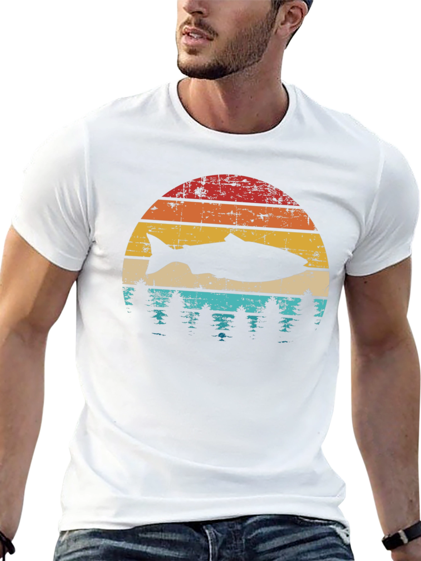 Camiseta Retro Pesca y Naturaleza