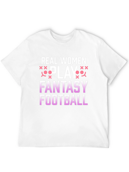 Camiseta Negra Real Women Play Fantasy Football