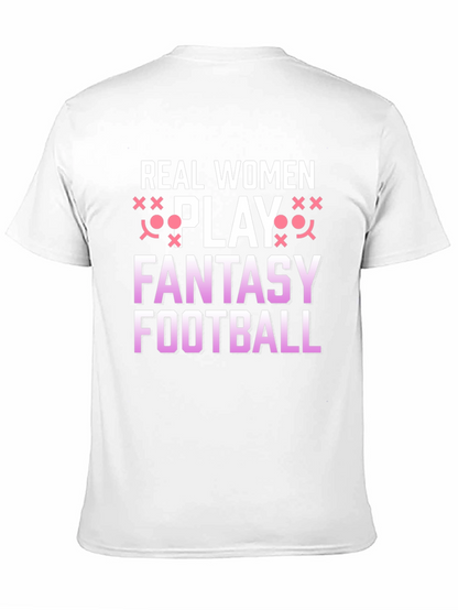 Camiseta Negra Real Women Play Fantasy Football