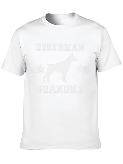 Camiseta Negra Doberman Abuela
