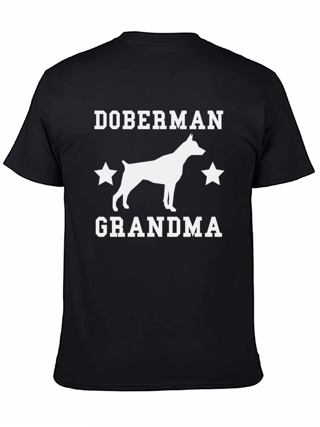Camiseta Negra Doberman Abuela