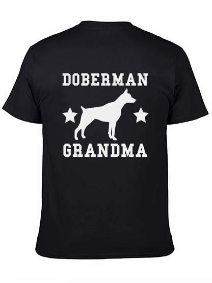 Camiseta Negra Doberman Abuela