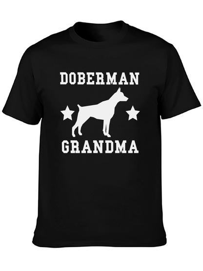 Camiseta Negra Doberman Abuela