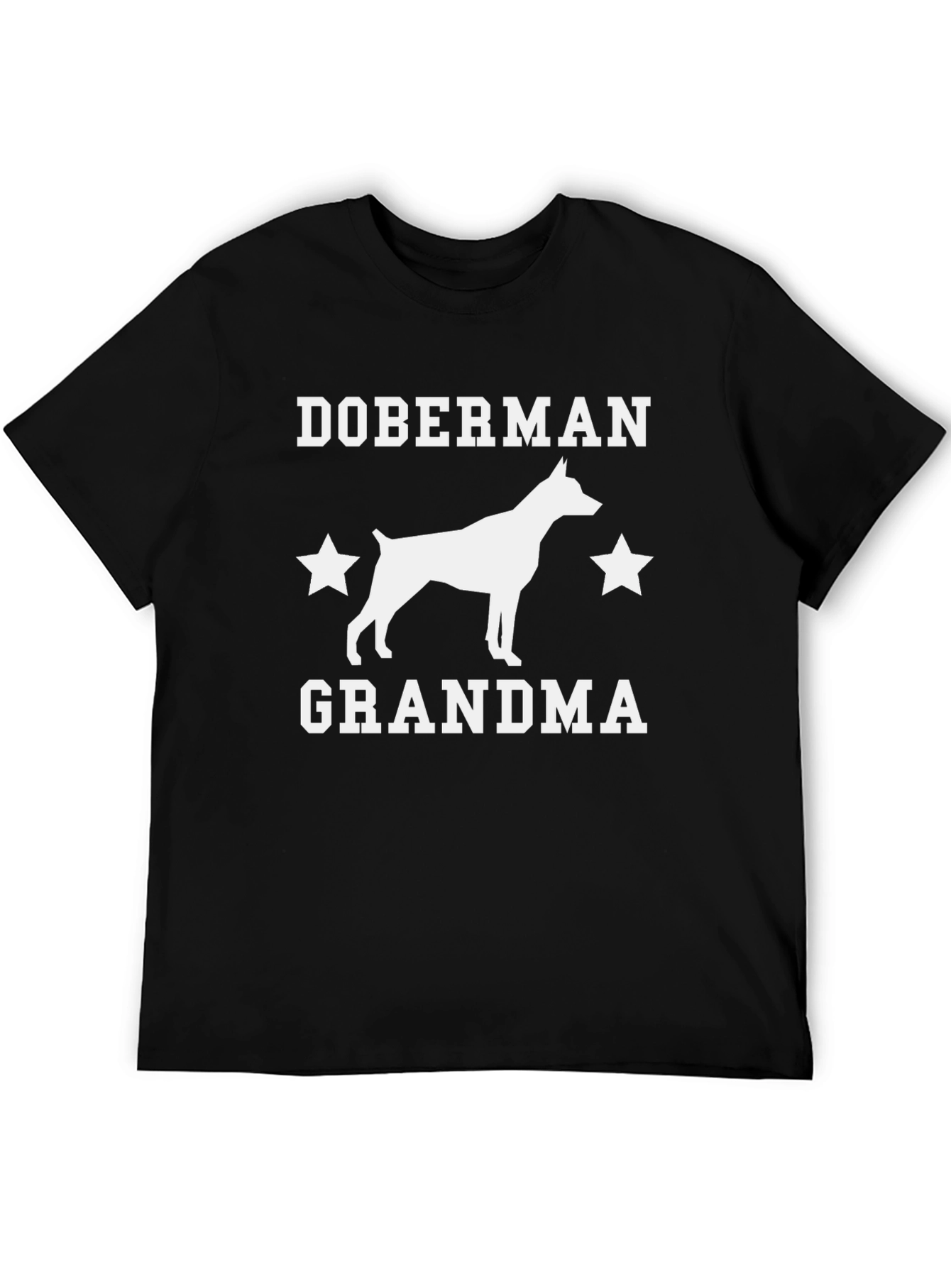 Camiseta Negra Doberman Abuela