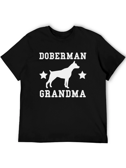 Camiseta Negra Doberman Abuela