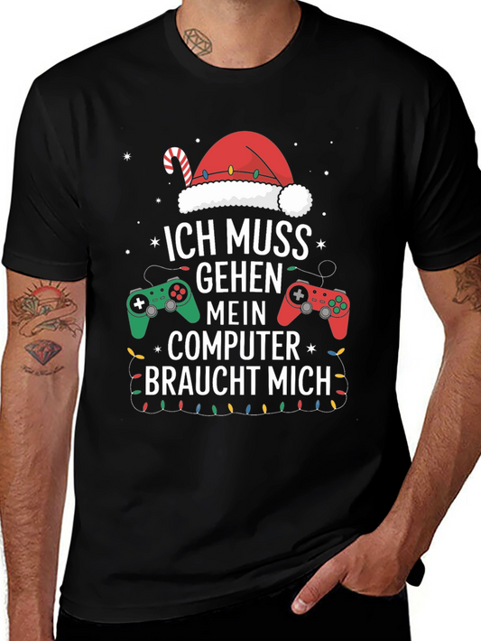 Camiseta Gamer Navideña - Ich Muss Gehen