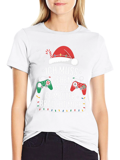 Camiseta Gamer Navideña - Ich Muss Gehen