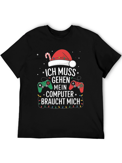 Camiseta Gamer Navideña - Ich Muss Gehen