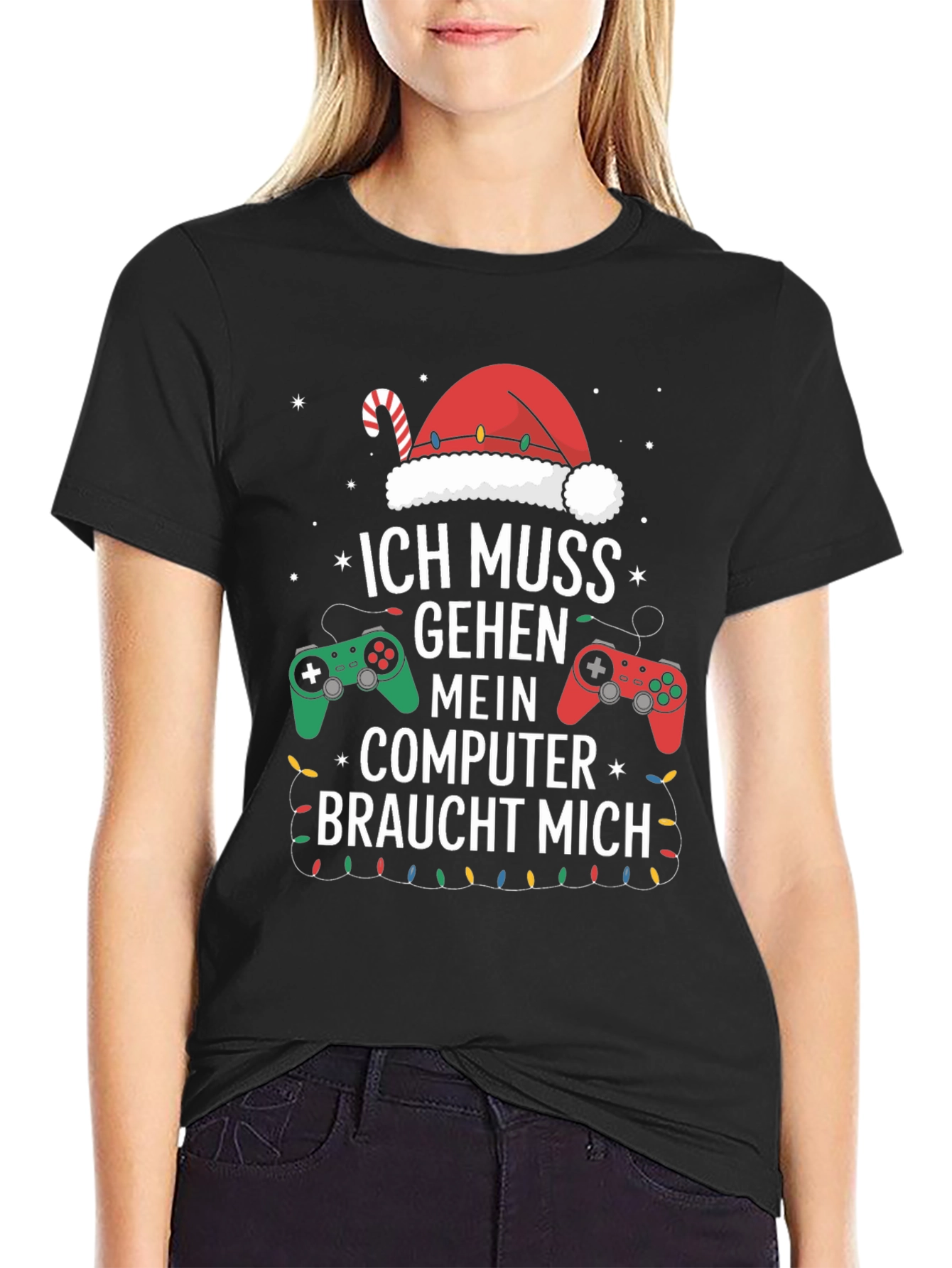 Camiseta Gamer Navideña - Ich Muss Gehen