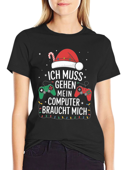 Camiseta Gamer Navideña - Ich Muss Gehen