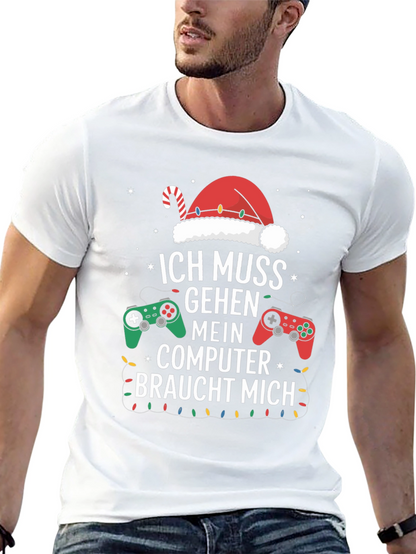 Camiseta Gamer Navideña - Ich Muss Gehen