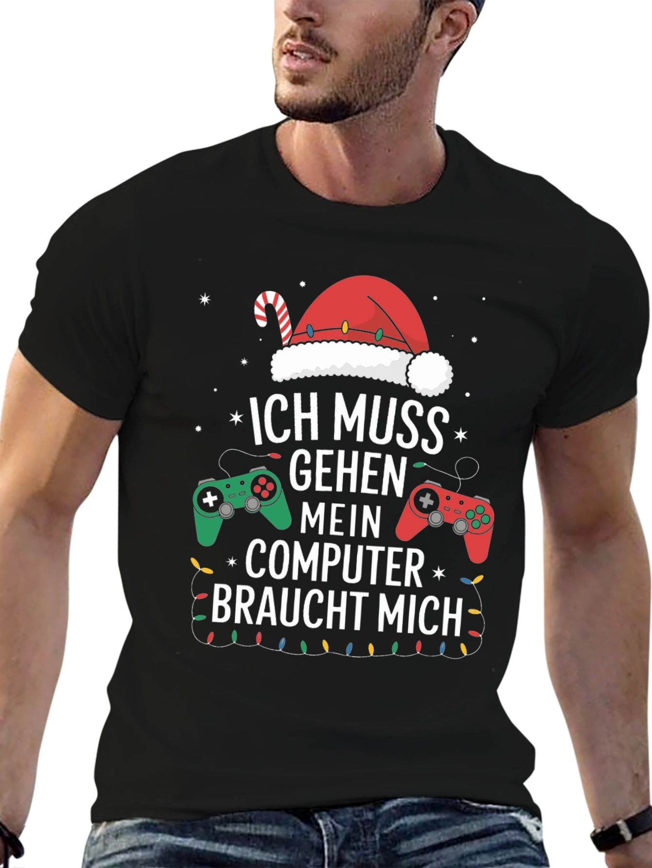 Camiseta Gamer Navideña - Ich Muss Gehen