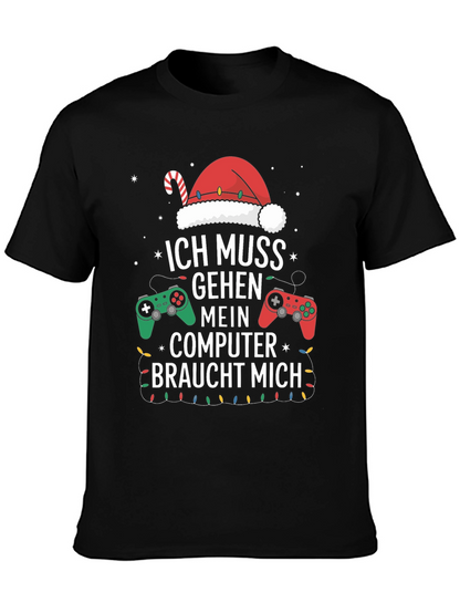 Camiseta Gamer Navideña - Ich Muss Gehen